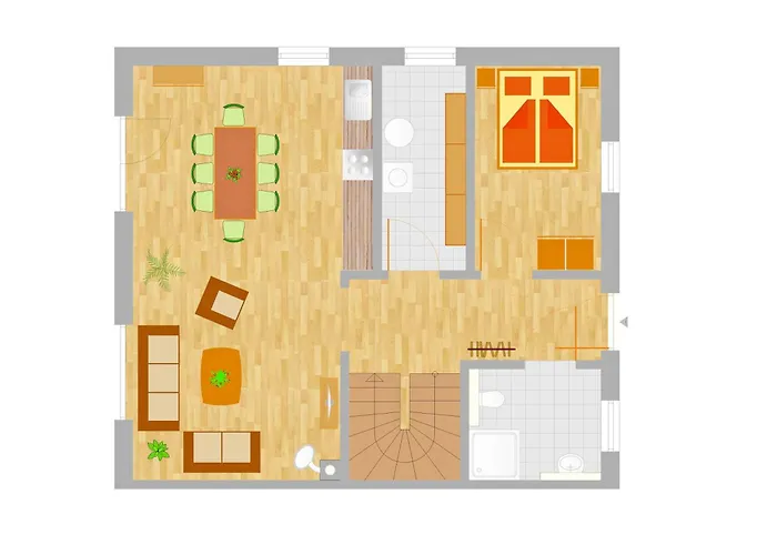 Apartment Haus Mönchgut - Haushälfte 1 Feuerstein *